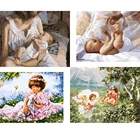 Раскраска по номерам, мама и девушка 3 звезды, 24 цвета матери и дочь ангел картина по номерам рисование по номерам живопись по номерам краска раскраска на подарок рисуй сам хобби