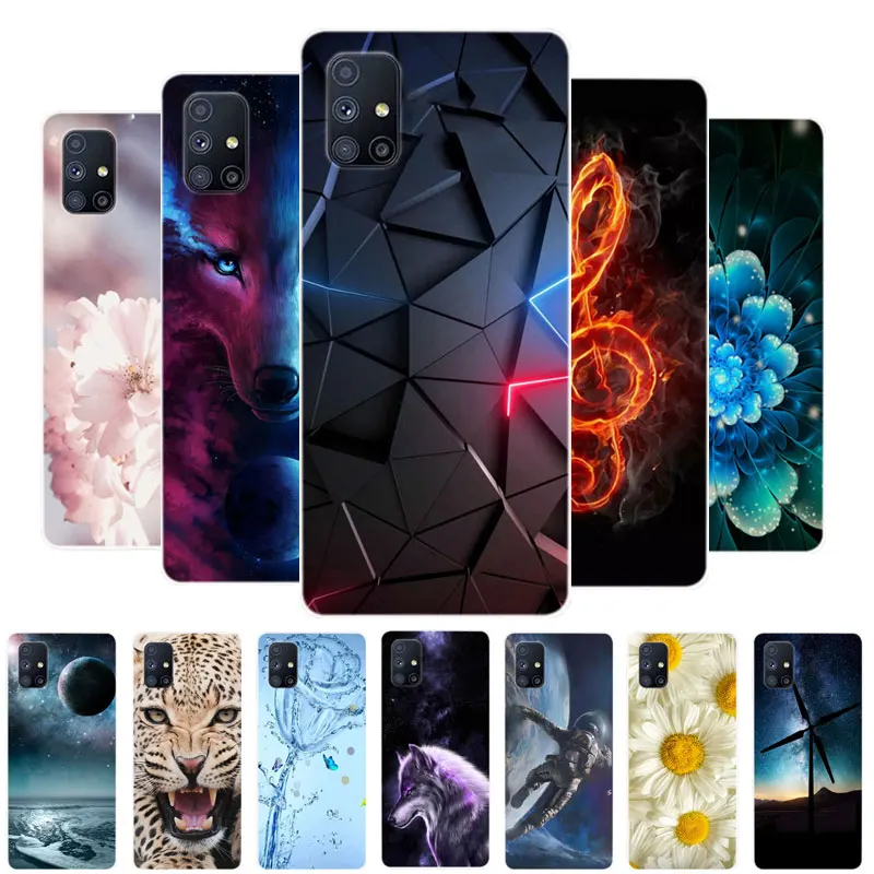 

For Samsung Galaxy M51 Case M 51 Bumper Silicone TPU Soft Phone Cover For Samsung M51 M515F SM-M515F 6.7" Cases Cartoon fundas