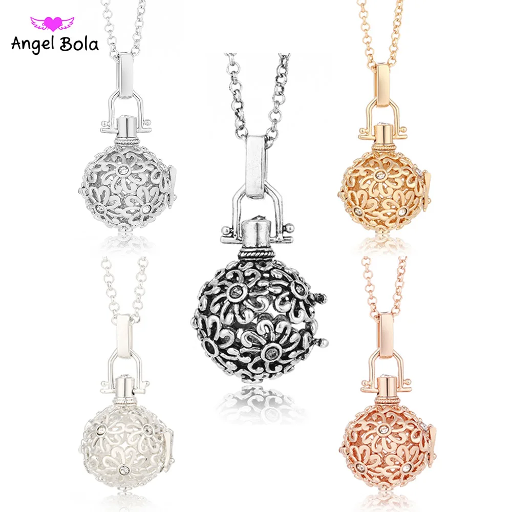 20 5 мм подвеска Ангел бола Ожерелье с эфирным маслом Музыкальный шар