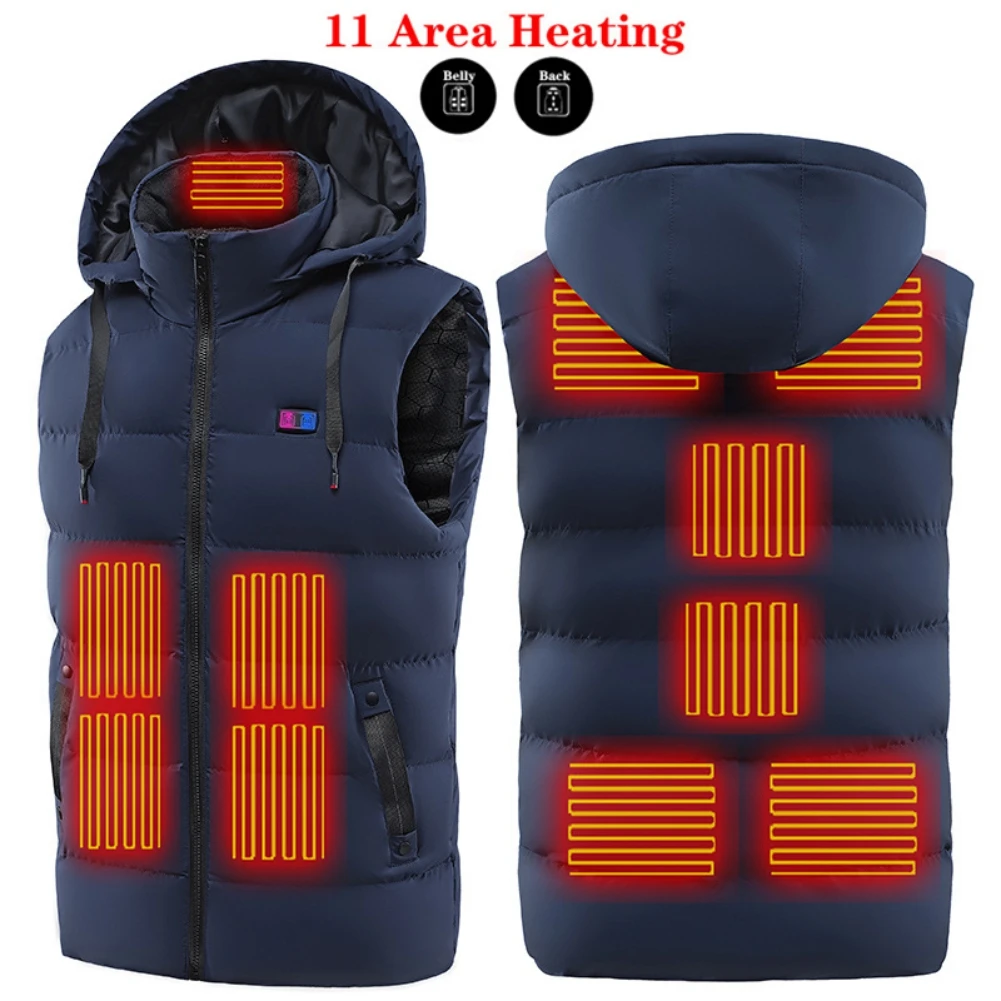 

11 Areas Heated Jacket USB Snowboarding Heatable Warm Coat Winter Outdoor Sport Skiing Thermal Electric Heating Jackets Men