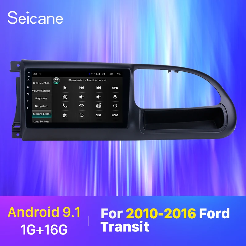 Seicane Android 9 1 автомобильный GPS-радиоприемник дюймов для 2010 2011-2016 Ford Transit Bluetooth HD