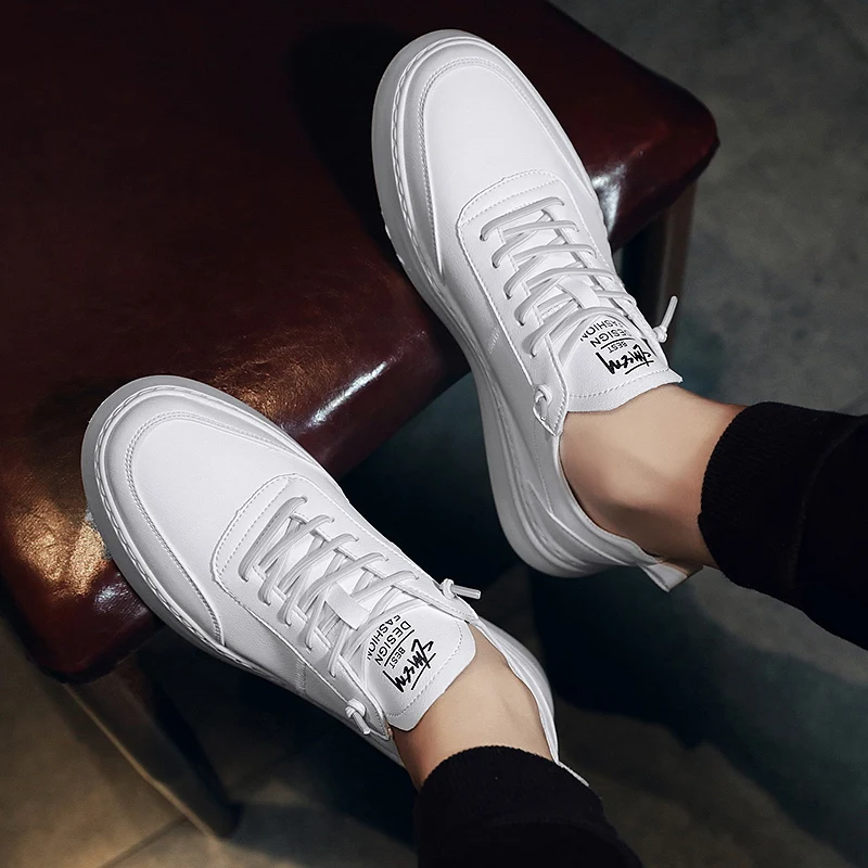 

Suit wWhite Shoes Men's All-match Leather Shoes Men's Shoes Winter 2022 New Trendy Shoes Men's Casual Shoes Spring Shoes ZJ-A211