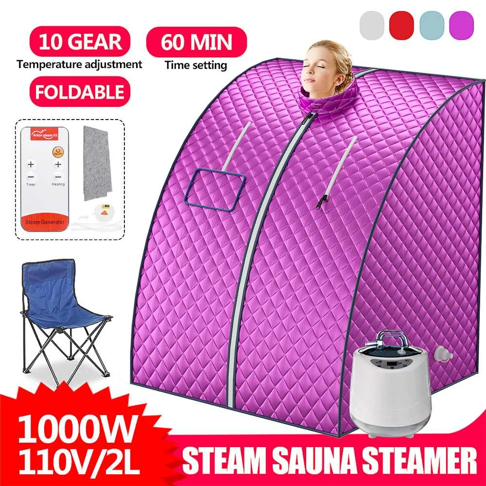 

1000W Portable Sauna Room Steam Shower Generator SPA Loss Weight Calories Burned Sauna Tent Bag Shower Cabin With Remote Control