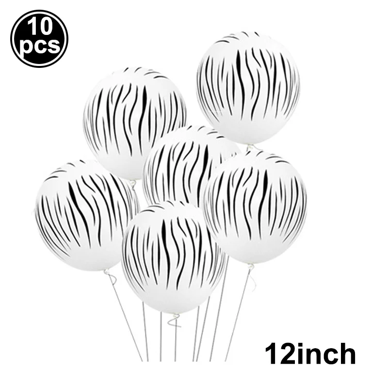10 шт. латексные шары с принтом животных джунглей корова тигр зебра леопард | Дом и