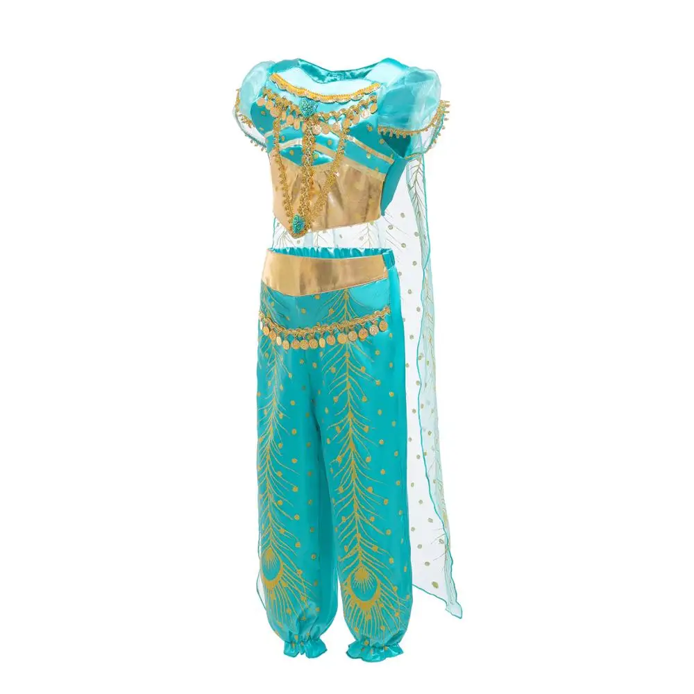 Детский костюм для танца живота девочек на Хэллоуин Рождество Алладин жасмин