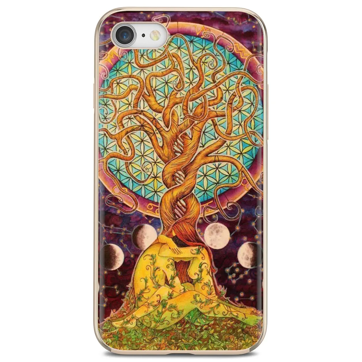 Мандала чакры йоги "Ловец снов" для Samsung Galaxy A10 A40 A50 A70 A3 A5 A7 A9 A8 A6 Plus 2018 2015 2016 2017 Мягкий чехол.