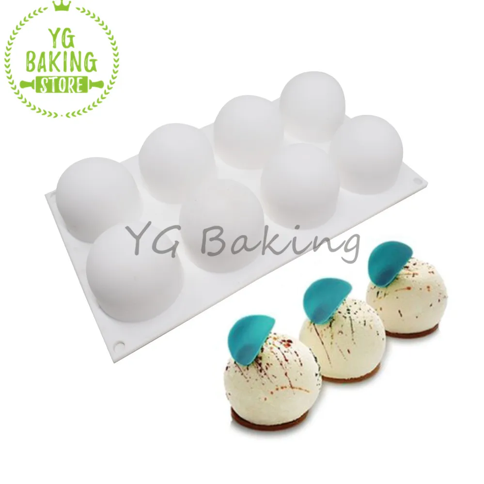 

Dorica 8 Holes Round Circle Design Chocolate Mousse Mold Fondant Silicone Mould Diy Craft Soap Mould Kitchen Cake Bakeware