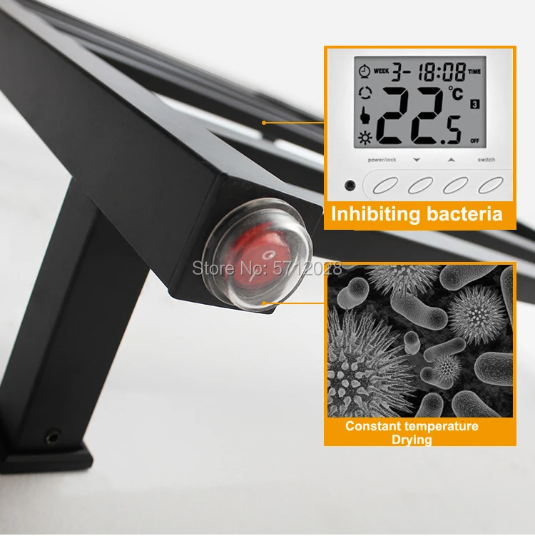 Бесплатная доставка черный электрический обогреватель для банного полотенца в