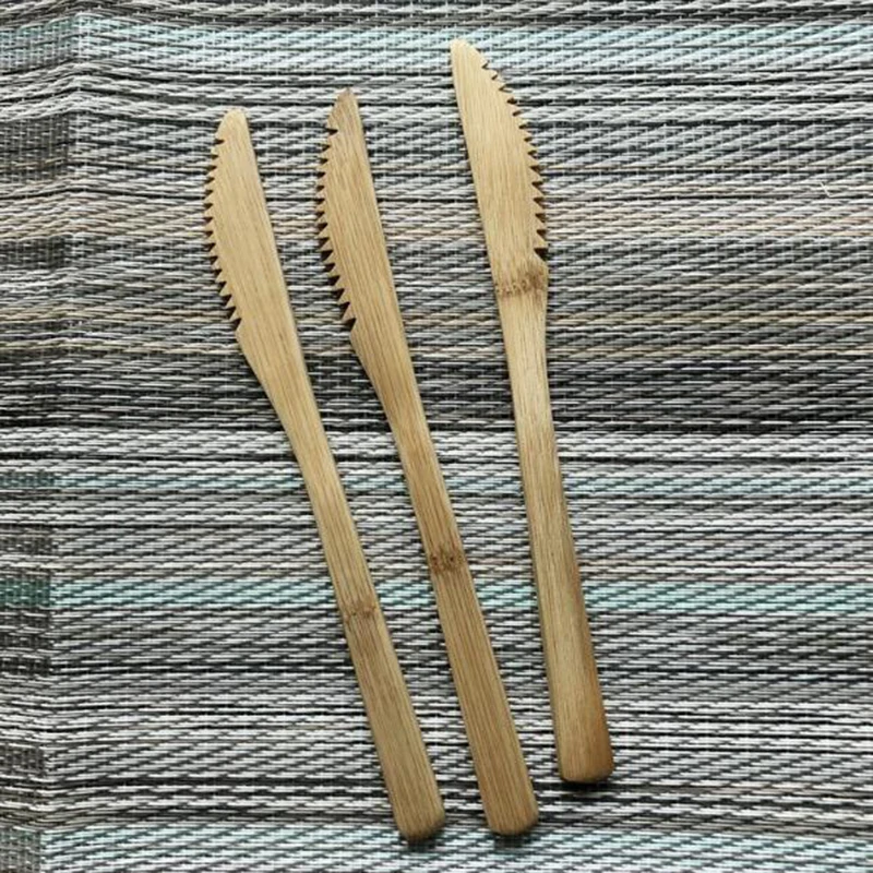 Набор бамбуковых деревянных столовых приборов 200 компл./лот в японском стиле