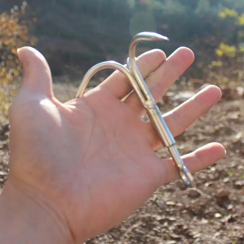 

Survival Grappling Steel Hook Rock Climbing Claw Outdoor Sal Carabiner S1b2