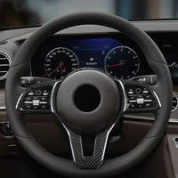 real carbon fiber black inner steering wheel button cover for benz gls x167 2020
