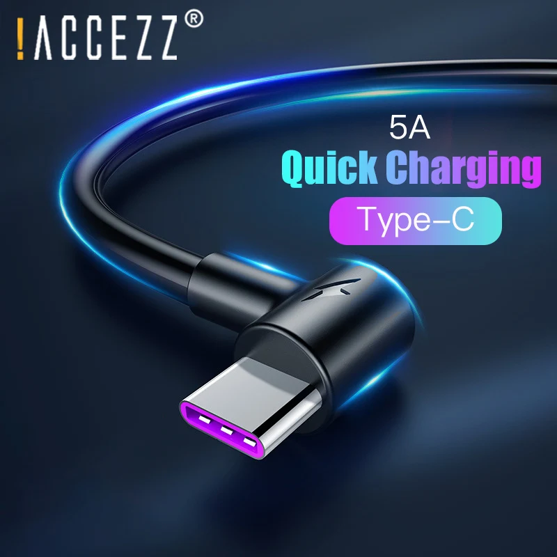 

!ACCEZZ 5A USB Type C Cable Super Fast Charging USB C Cord For Huawei P30 P20 P10 Samsung S10 S9 Xiaomi Redmi Data Cables 1m 2m