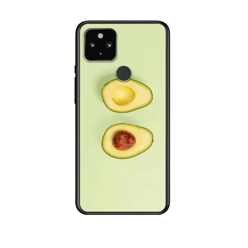 

Avocado Cute for Google Pixel 5 Pixel 4a 5G Pixel 4a Pixel 4 Pixel 4 XL Silicone Soft Black Phone Case Cover