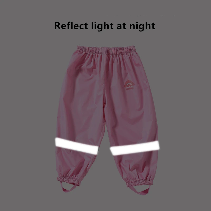 Детские дождевые брюки в Корейском стиле водонепроницаемые для мальчиков и