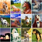 Набор для алмазной вышивки сделай сам, картина с рисунком лошади 5D, полная выкладка, мозаика с животными, домашний декор, настенное искусство, подарок