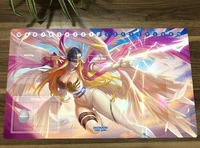 new digimon playmat angewomon anime trading card game mat dtcg ccg mat mouse desk pad tcg gaming play mat card zones free bag