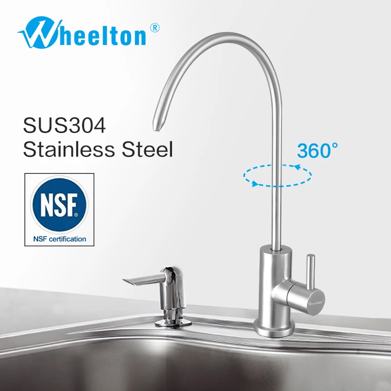 Wheelton RO кран sus304 из нержавеющей стали без свинца NSF кухонный кран для питьевой воды для очистки фильтра, например, обратного осмоса