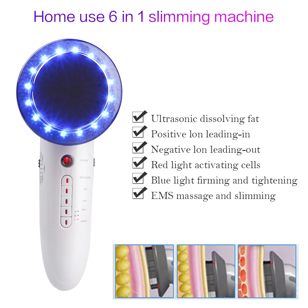 Goedkoop 6 In 1 Ultrasone Cavitataion Body Afslanken Machine Radio Frequencey Rf Huid Lifting Schoonheid Product Huidverzorging Gewichtsverlies Apparaat