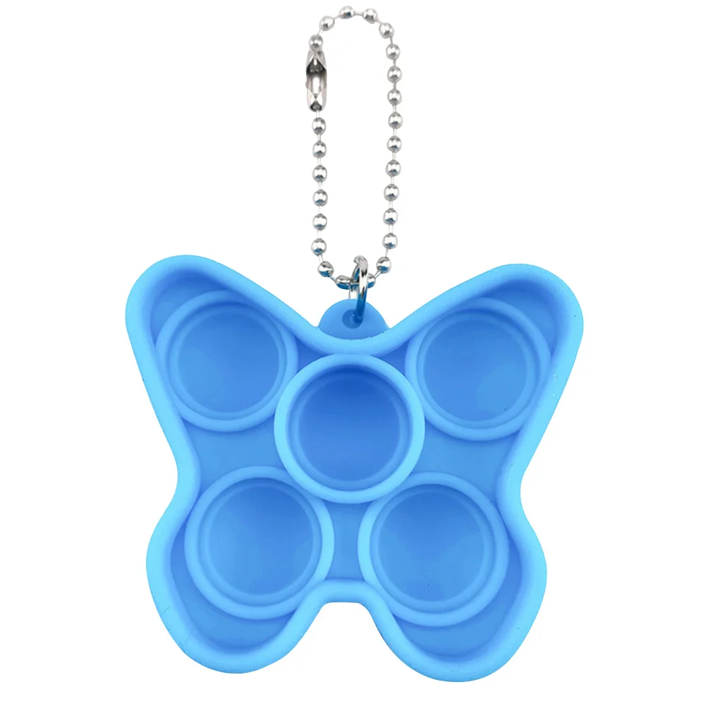 

Adults Children Relief Stress Keyring Toy Autism Silicone Push Bubble Sensory Educational Keychains Decompression Toy