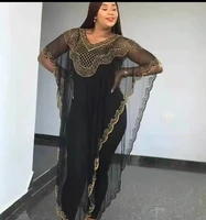 new style african womens fashion dashiki abaya stylish chiffon fabric hot drilling loose versatile dress free size single pie