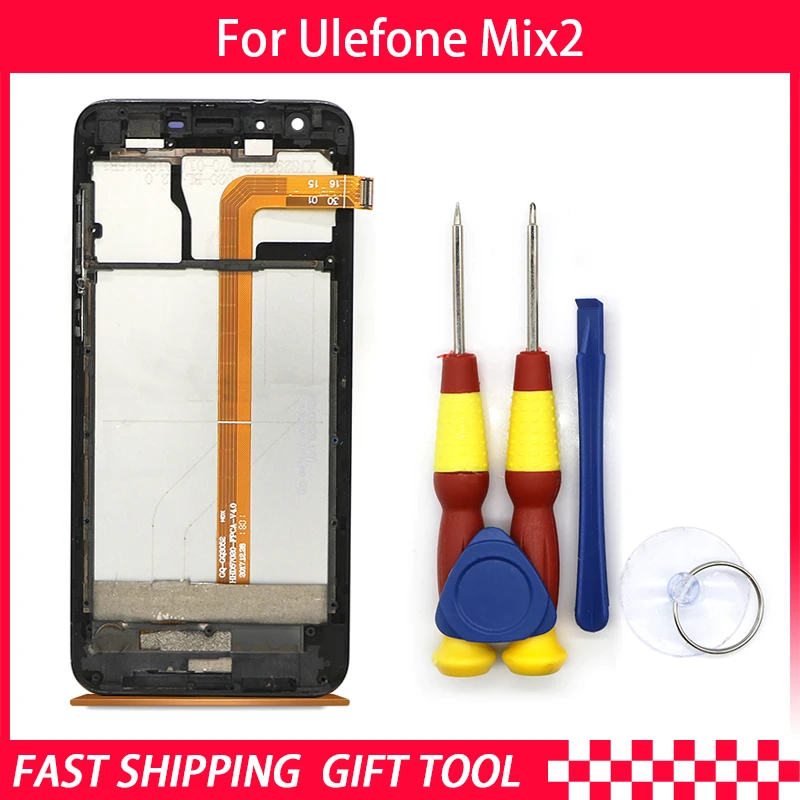Сенсорный ЖК-экран ЖК-дисплей для Ulefone Mix 2 дигитайзер в сборе с рамкой запасные