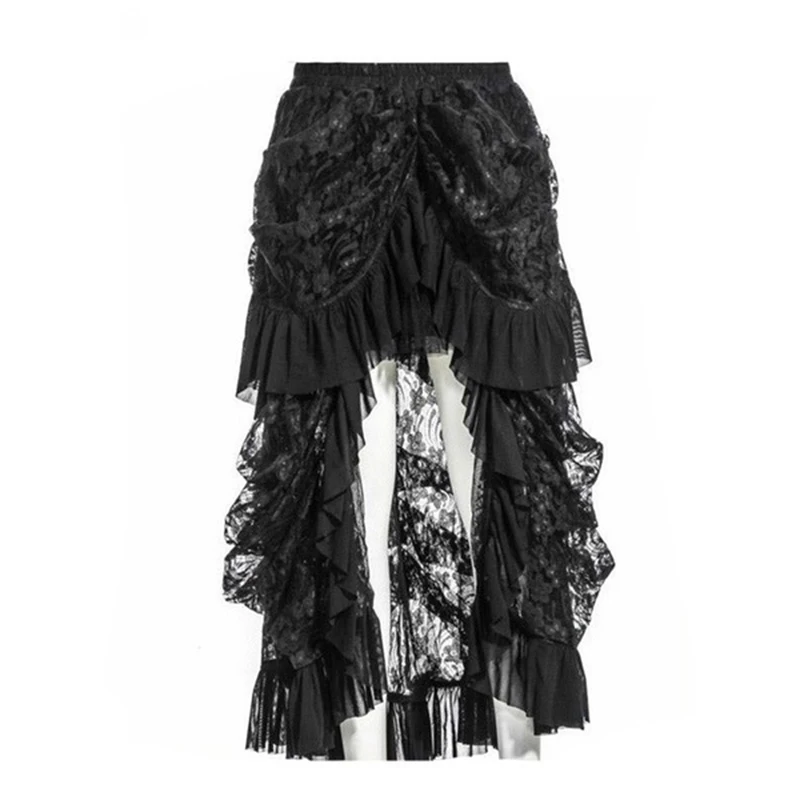 Размера плюс S ~ 5XL Для женщин сексуальная Готическая банкет птицы хвост кружевные