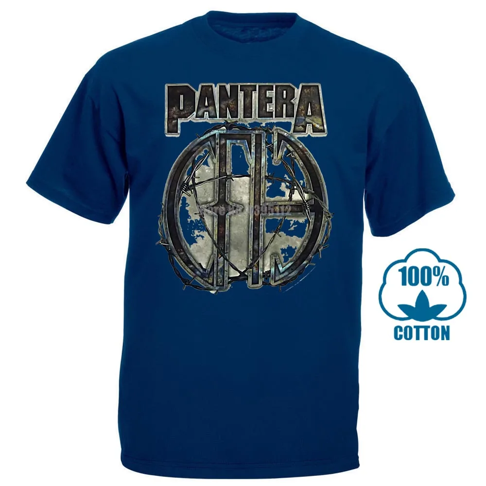 Тёмно-синий Pantera 81 белая футболка s m l Xl Xxl металлическая рок-группа Официальная футболка Новинка - Цвет: Тёмно-синий