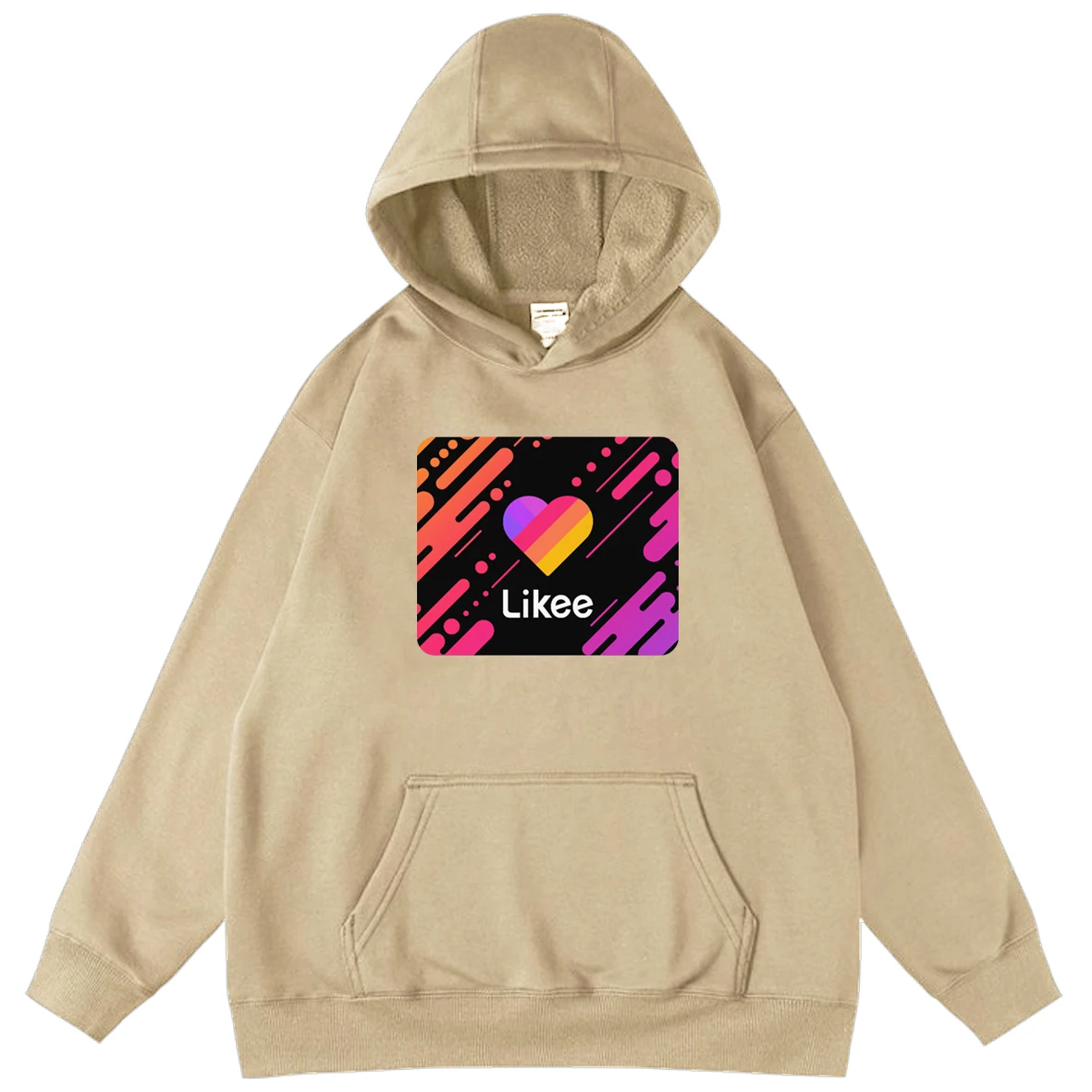 

Cute Cat Print LIKEE LIVE APP Hoodie Men Tops Male Long Sleeve Streetwear Oversized Boy Hoodies Men Teen Harajuku Sweatshirt