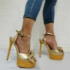 Туфли-лодочки женские DOHBANER, на тонком высоком каблуке, с открытым носком, с ремешком, большие размеры 45, 46, 52