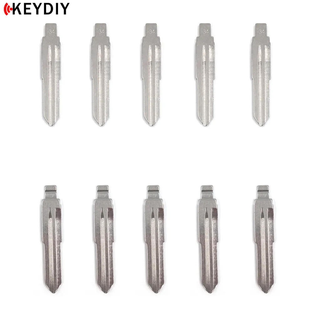 KEYDIY 10 шт./лот NO.34 металлический пустой флип KD/VVDI удаленное лезвие ключа тип #34 для