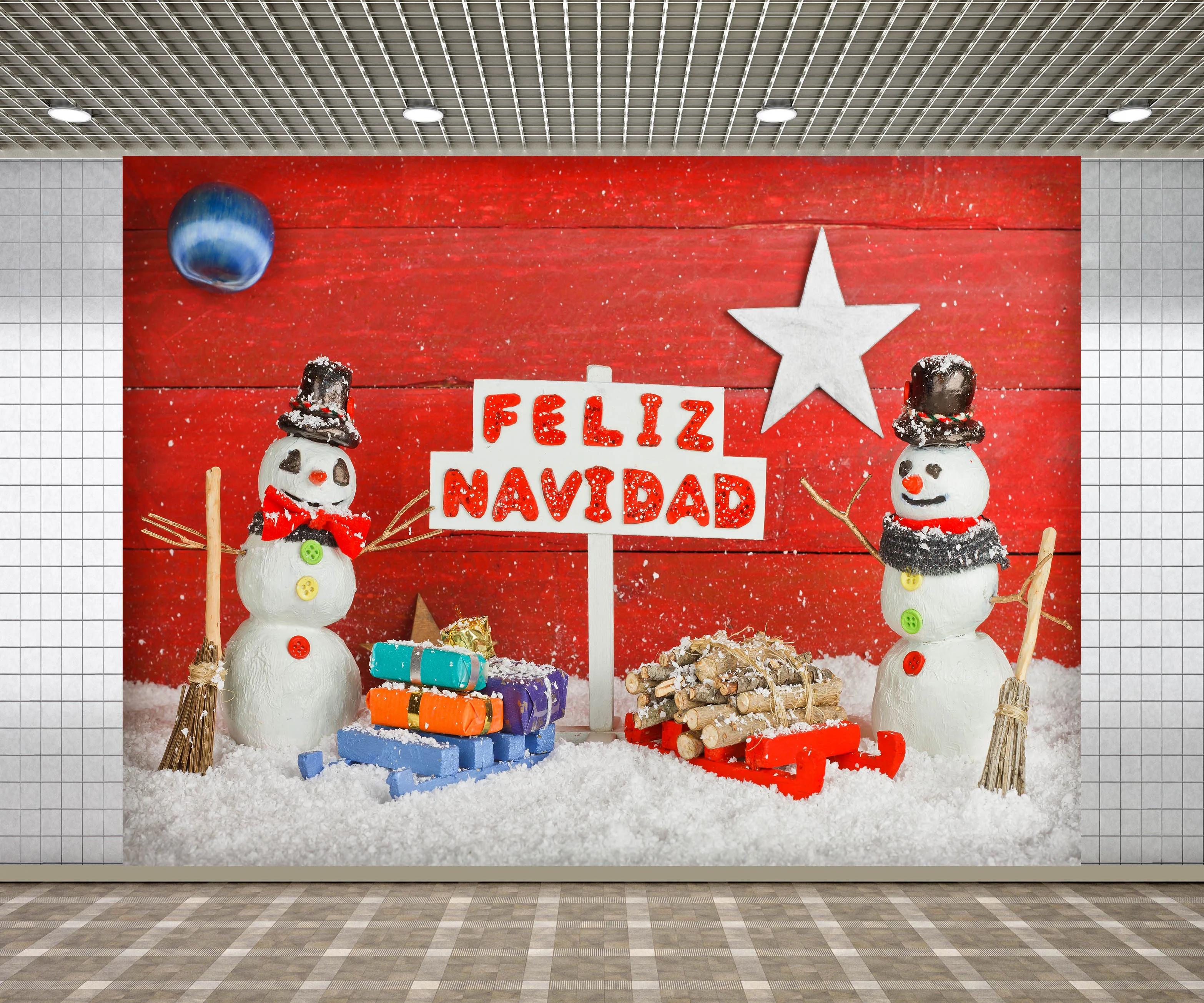 

Lyavshi фотографический фон Рождество Снеговик красная деревянная стена Снежинка фотография Фон фотобудка для фотосессии виниловая фотограф...