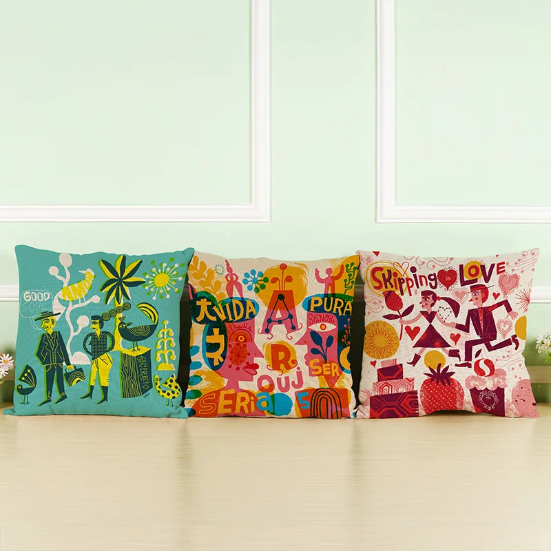 Чехол для подушки разноцветный чехол с абстрактным принтом украшение спальни