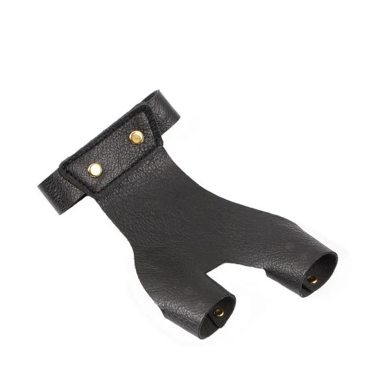 Shooting Protective Glove Two Fingers Hand Archery Arrow Bow Cow Leather Hunting Finger Protector Guard Accessories | Спорт и