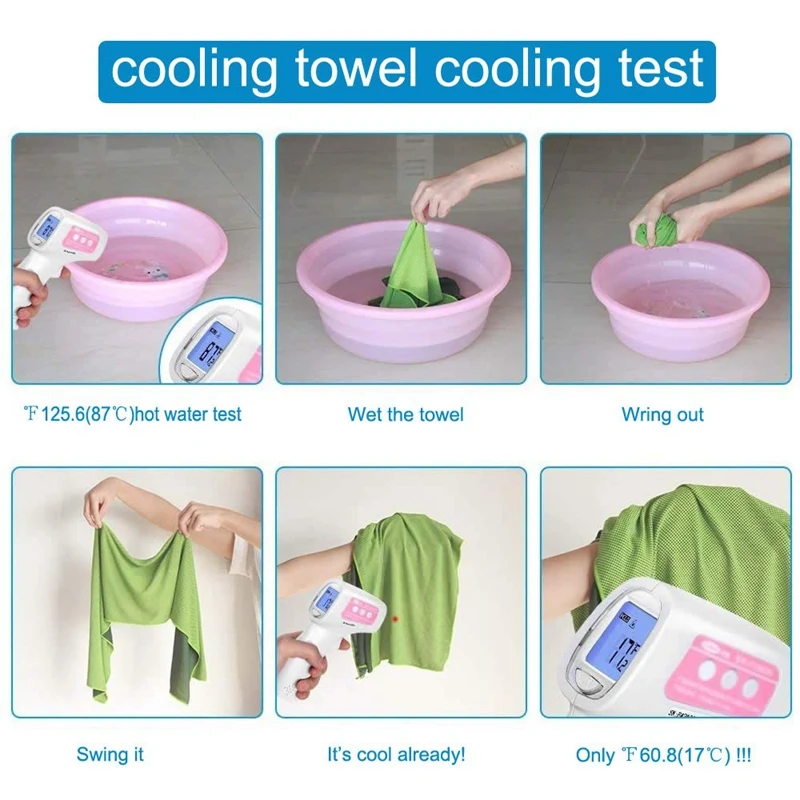 6 упаковок охлаждающее полотенце мягкое дышащее спортивное со льдом впитывающее