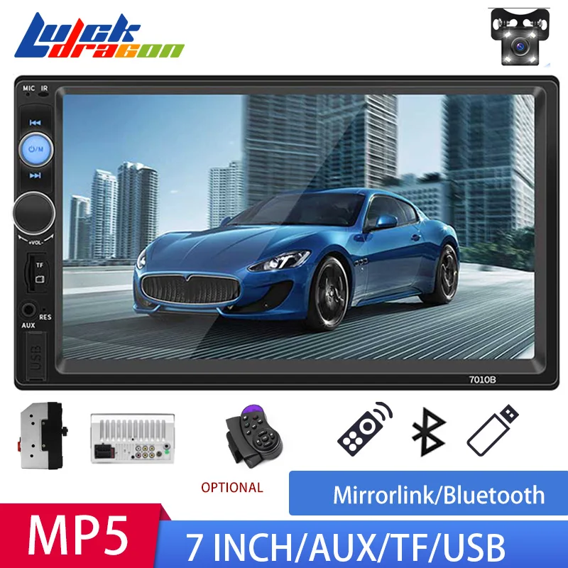 Радио Handsfree обратное изображение Bluetooth автомобильное радио Mirrolink FM/AUX/USB/TF радио автомобиля 2 Din рулевое колесо управления автомобиля аудио стерео