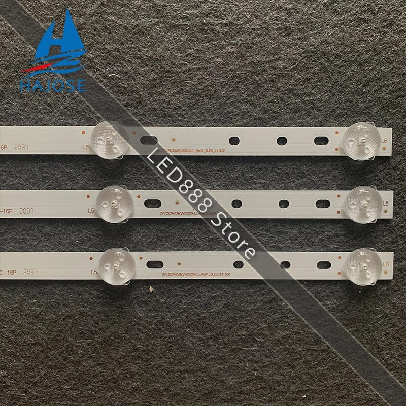 3 шт./компл. 6 светодиодный * 3В 562 мм Новый для Hisense ChangHong полосы SVJ320AG2 130307 32D2000 LB-C320X14