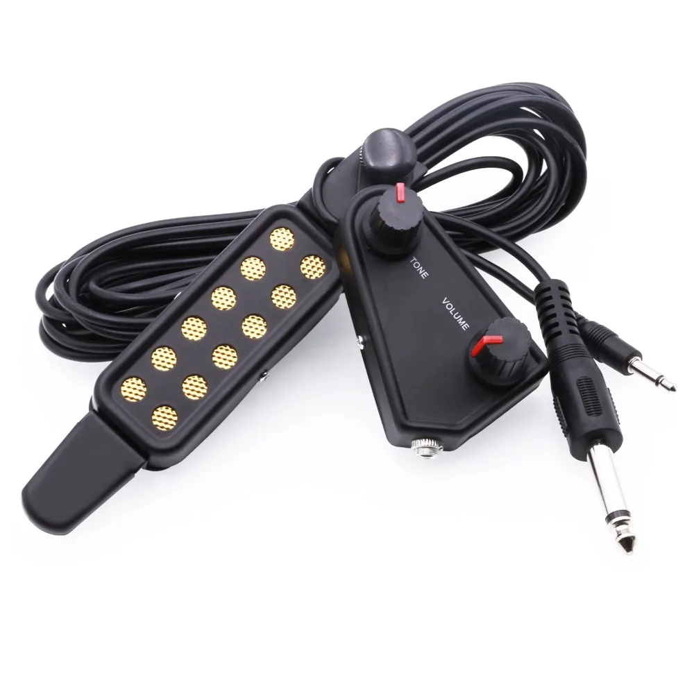 Acoustic Guitar 12-hole Magnetic Sound Hole Free Pickup With Tone And Volume Control | Спорт и развлечения