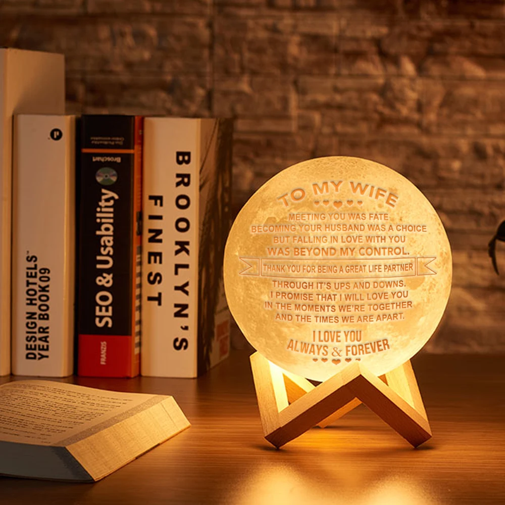 3D Принт 15 см луна лампа красочное изменение сенсорный Usb светодиодный ночник