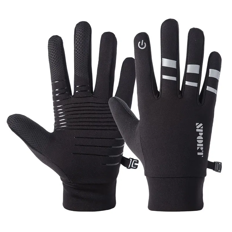 

Winter Cycling Gloves With Wrist Support Touch Screen Bicycle Gloves Outdoor Sports Anti-slip Windproof Bike Full Finger Gloves