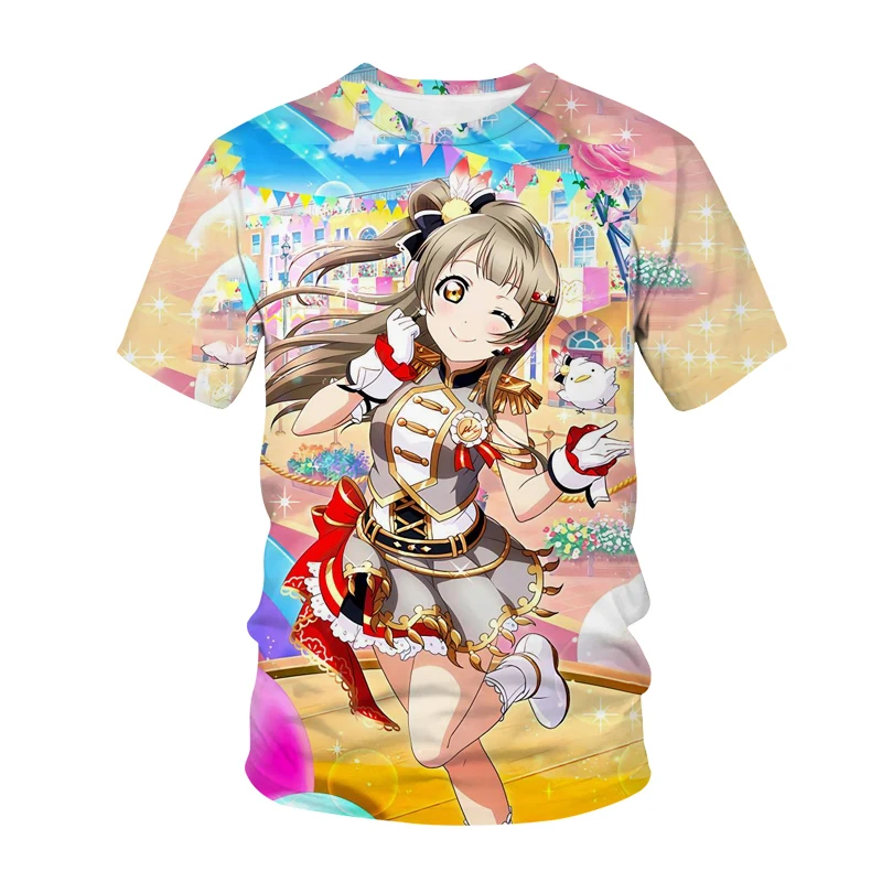 

Girl 3D Printing T-shirt Japanese Anime Fashion Clothing Harajuku Short-sleeved Summer Hot New Style