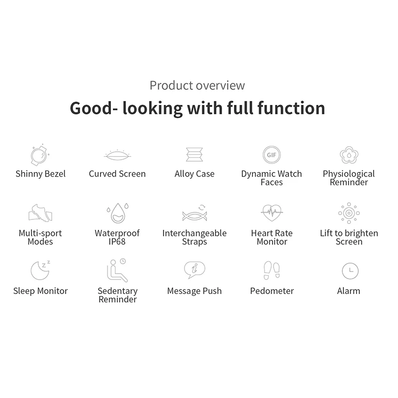 

KW20 Smart Watch Ladies Heart Rate Monitor IP68 Waterproof Fitness Tracker Ladies Physiological Period Monitoring Gold