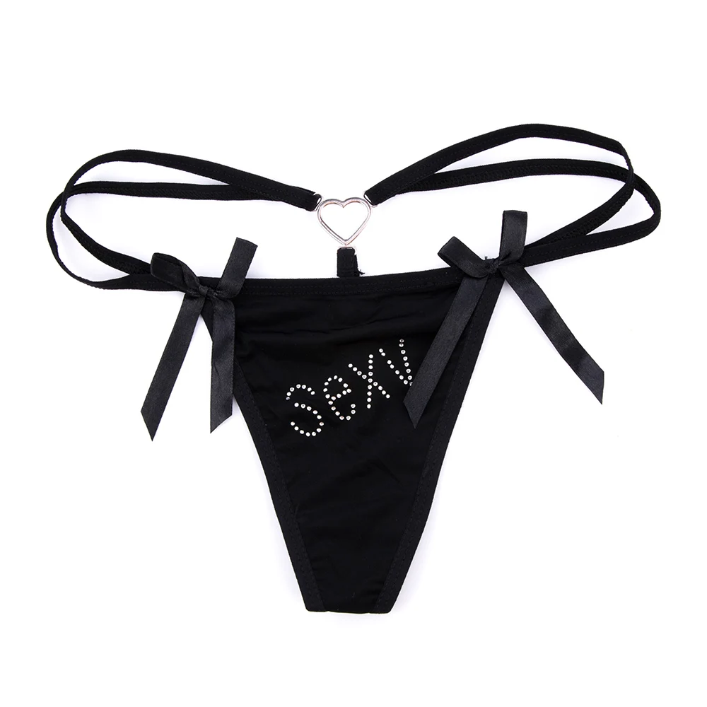 1 шт. сексуальное женское нижнее белье хлопок стринги в форме сердца низкая талия