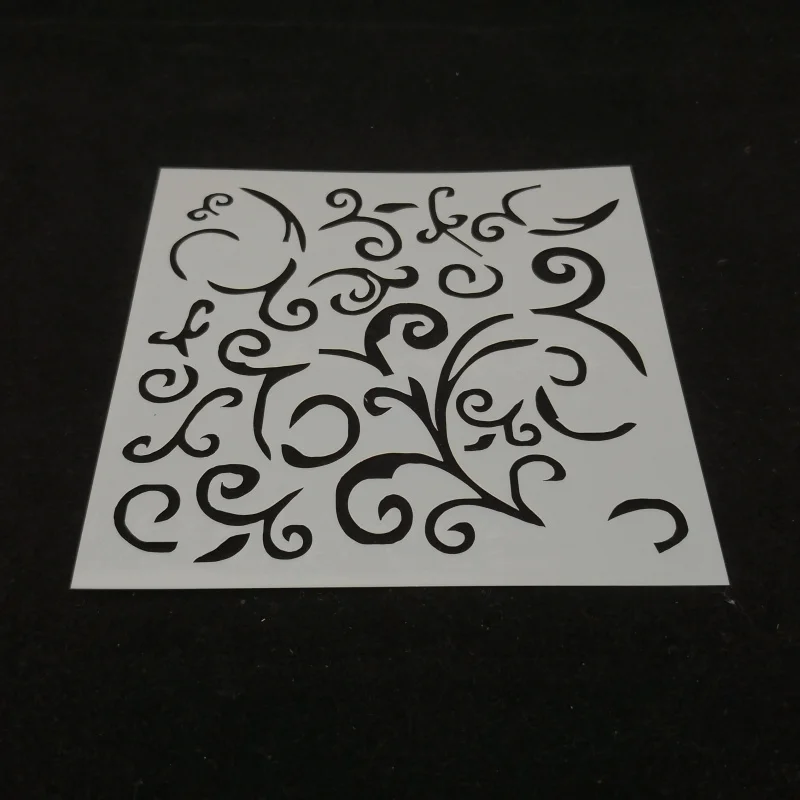13*13 flourishing pattern pvc Layering Stencils for Diy scrapbook coloring painting stencil home decor diy etc. Product image | Канцтовары