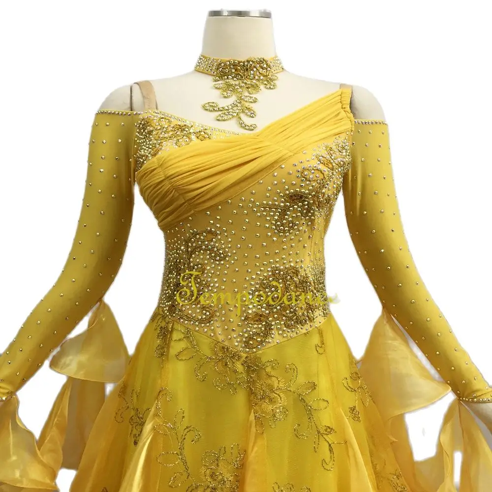 Новое Женское Платье для соревнований по бальному танцу вальса стандартное