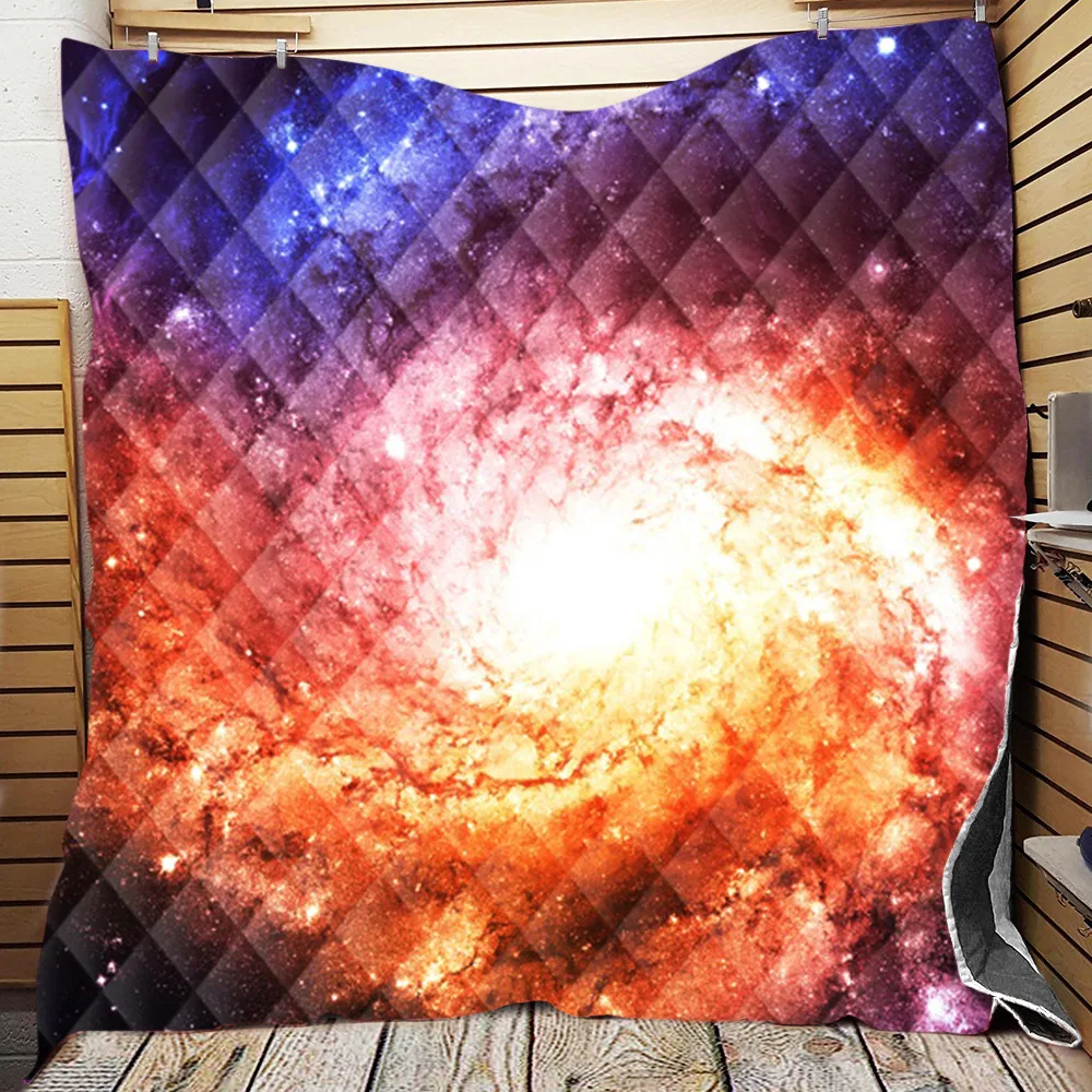 

Starry Sky Printed Home Sofa Cover Quilt Queen Size Adult Warm Blankets For Beds Soft Travel Camping Quilt
