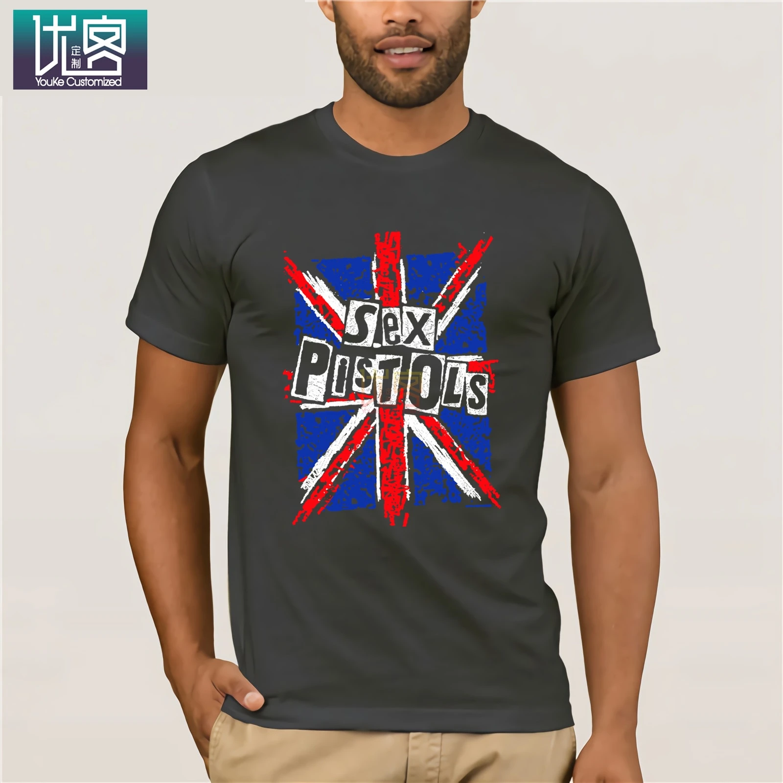 Женская футболка с коротким рукавом Sex Pistols Union Jack-черная удивительная