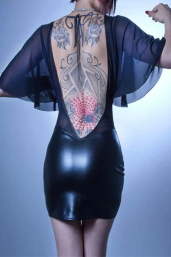 Новое латексное платье из искусственной кожи сексуальное эротическое