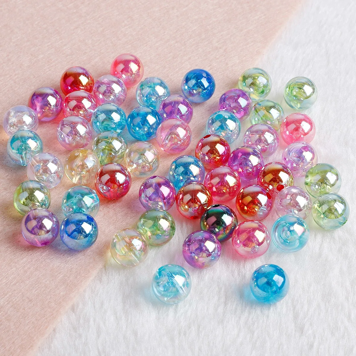 

50/100Pcs 6 8 10mm Acrylic Beads Charms DIY For Necklace Bracelet Earring Findings Jewelry Accessories
