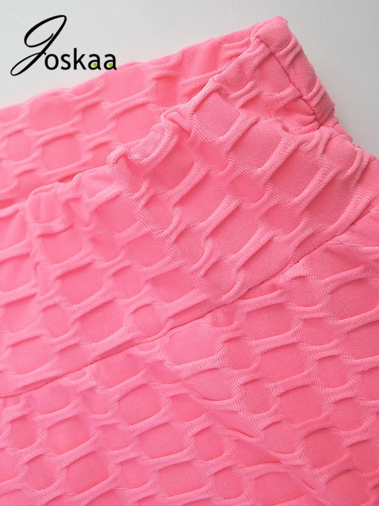 

Joskaa Women 2020 Sexy Hollow Out Crop Top 2 Piece Set Long Sleeve O Neck Short Shirt High Waist Stretchy Jogger Pants Tracksuit