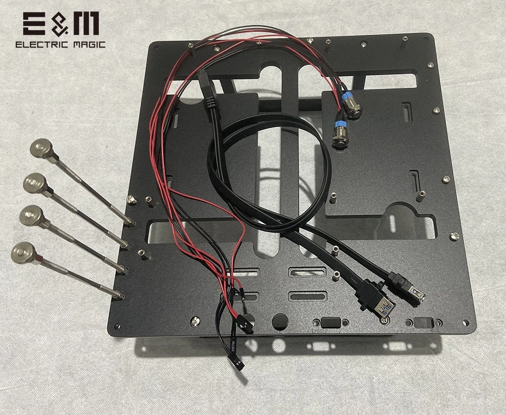 MATX Blcak A4 Mini ITX MATX ATX PC тестовая скамья открытая рамка USB 3,0 вентилятор водяного охлаждения чехол DIY голый разгон HTPC поддержка видеокарты - Цвет: MATX Blcak